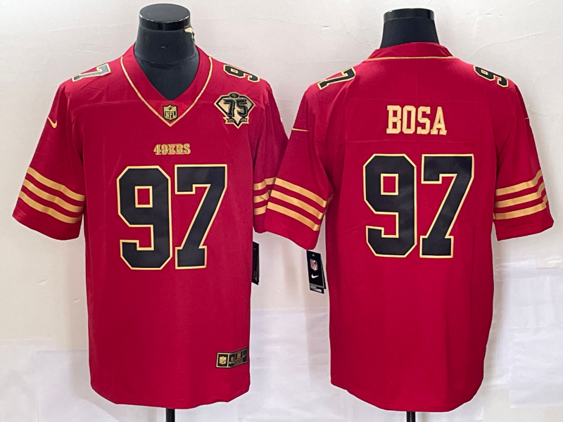 Men's San Francisco 49ers Nick Bosa Scarlet Vapor F.U.S.E. Limited Jersey football jersey product view 1