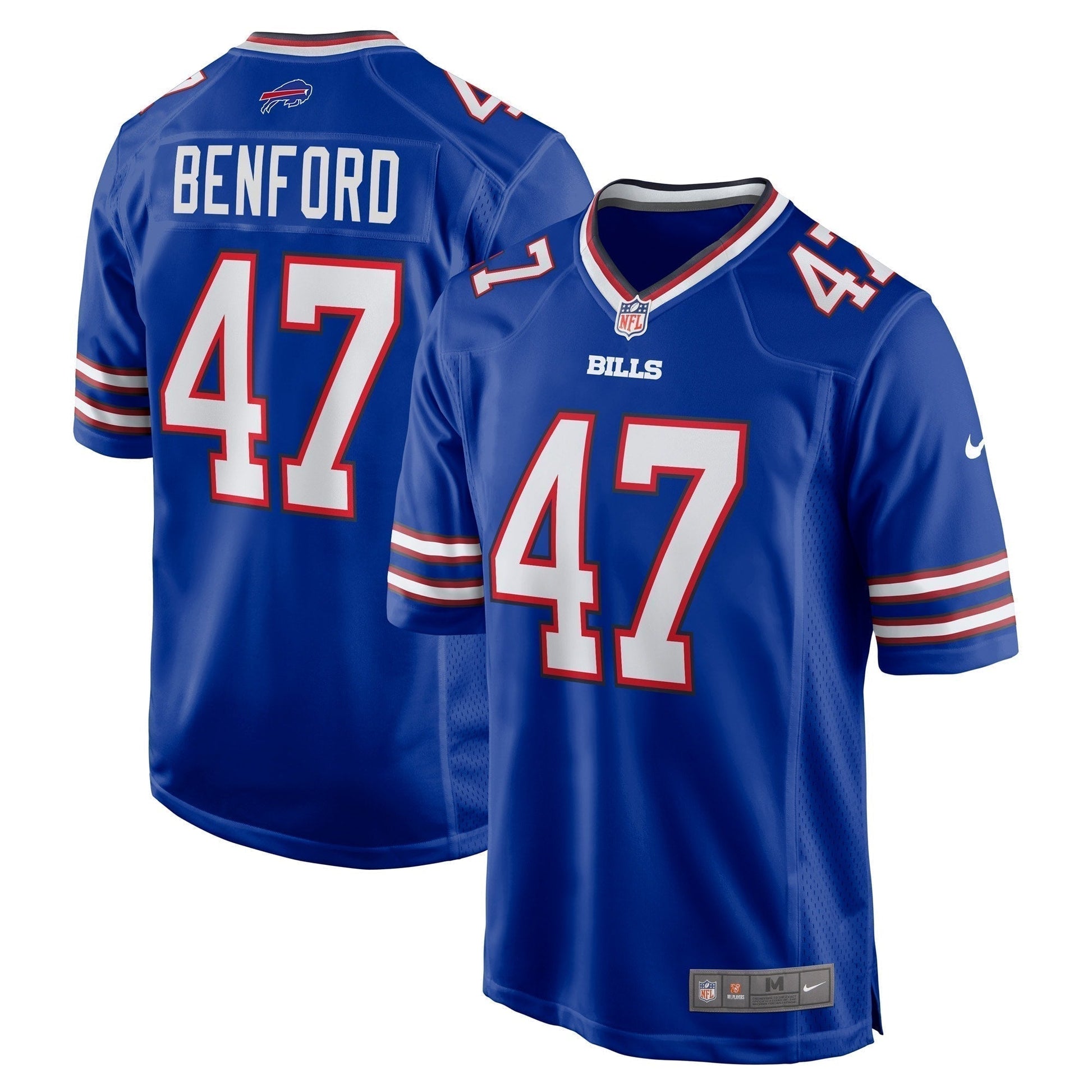 Christian Benford Buffalo Bills Game Jersey - Royal football jersey product view 1