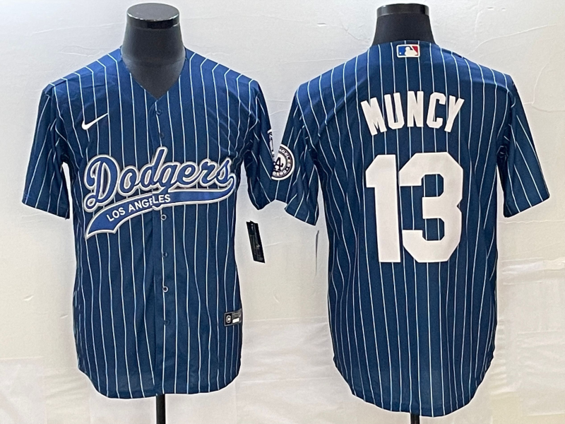 Men's Los Angeles Dodgers Max Muncy Blue Player Jersey Joint Edition baseball jersey product view 1