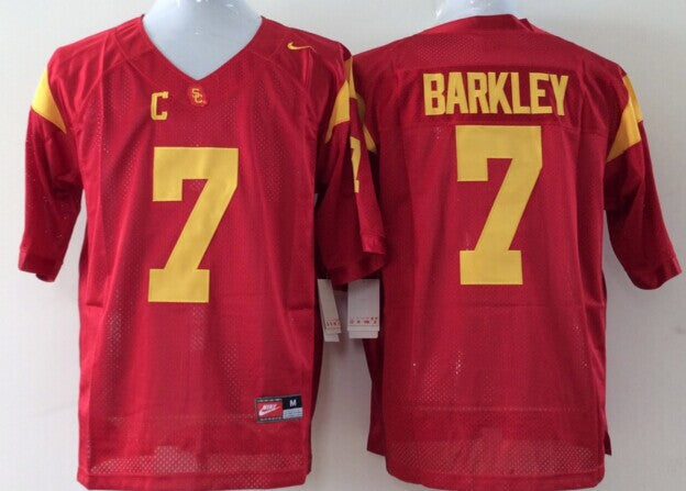 Men's USC Trojans Matt Barkley Cardinal Player Game Jersey sports jersey product view 1