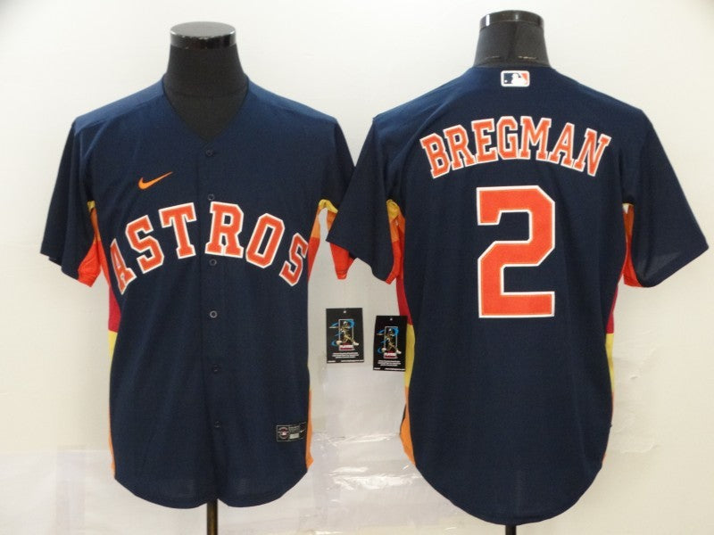 Men's Houston Astros Alex Bregman Navy Replica Baseball Jersey baseball jersey product view 1
