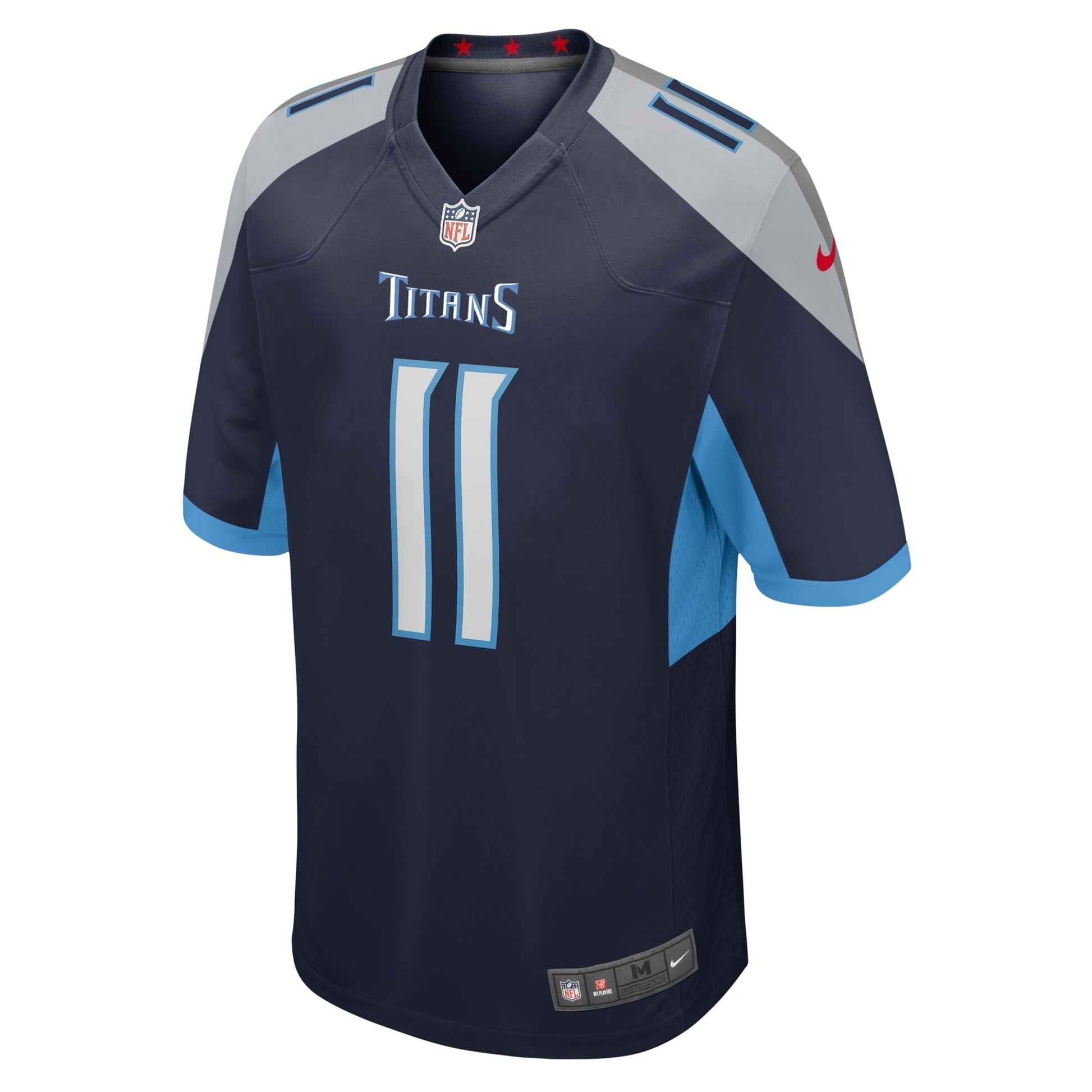 Chris Moore Tennessee Titans Game Jersey - Navy football jersey product view 2