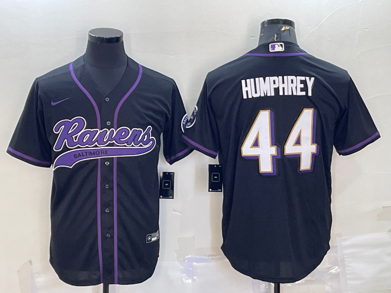 Men's Baltimore Ravens Marlon Humphrey Black Game Jersey Joint Edition football jersey product view 1