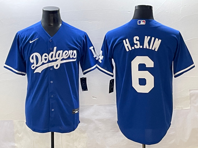 Men's Los Angeles Dodgers Hyeseong Kim Royal Player Jersey baseball jersey product view 1