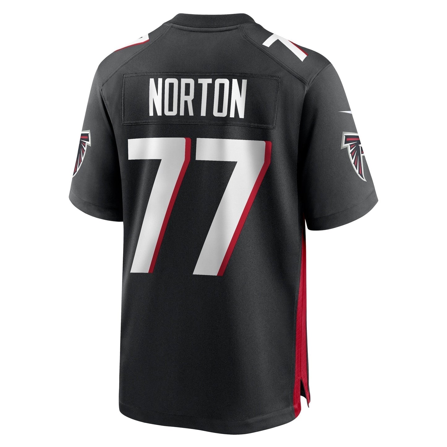 Storm Norton Atlanta Falcons Game Jersey - Black football jersey product view 3