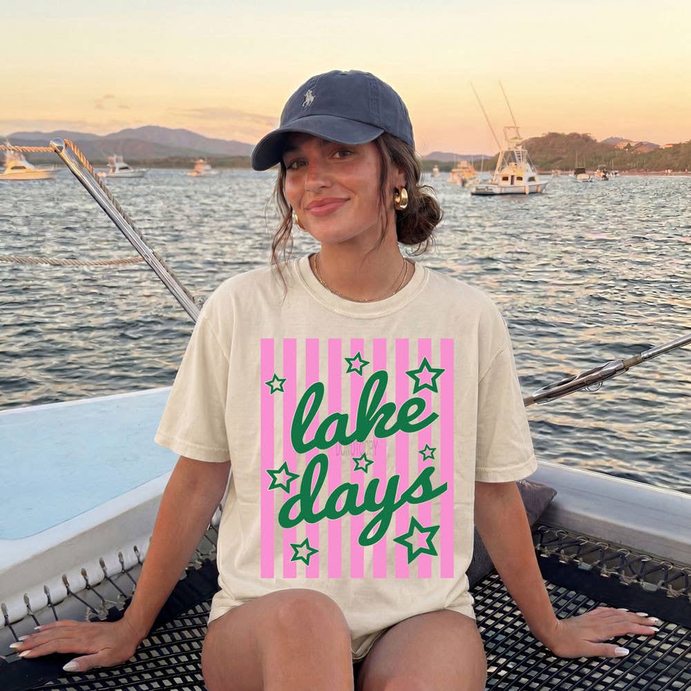 Lake Days Stripes Tee Unisex T-shirt, Sweatshirt, Hoodie, Long Sleeve Tee - T-Shirt, Sweatshirt, Hoodie