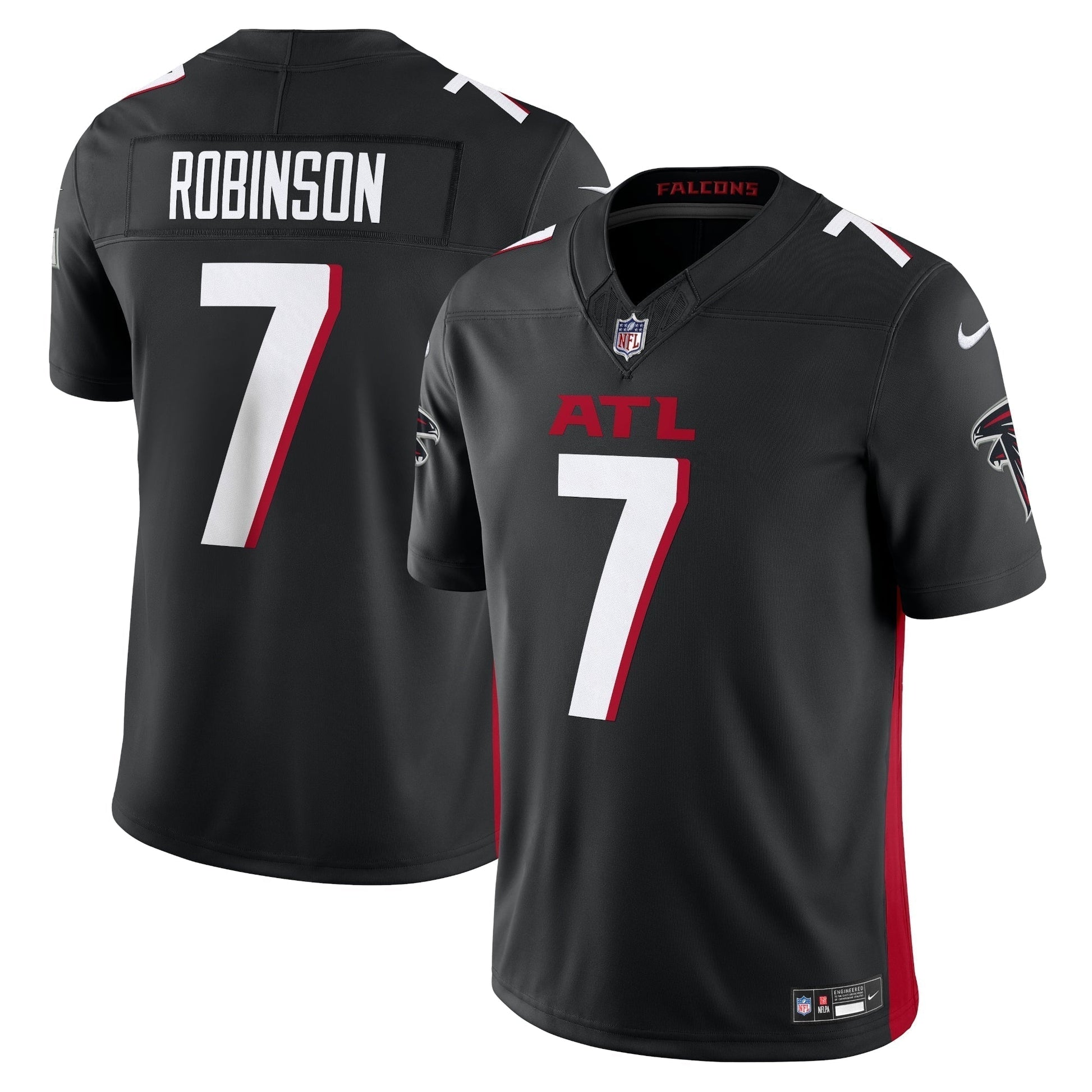 Bijan Robinson Atlanta Falcons Vapor F.U.S.E. Limited Jersey - Black football jersey product view 1