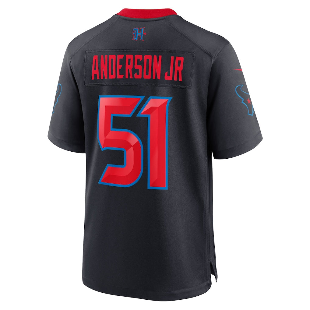 H.Texans #51 Will Anderson Jr. Navy Alternate Game Jersey football jersey product view 1