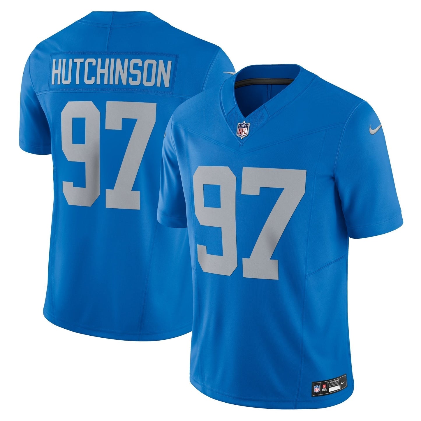 Aidan Hutchinson Detroit Lions Vapor F.U.S.E. Alternate Limited Jersey - Blue football jersey product view 1