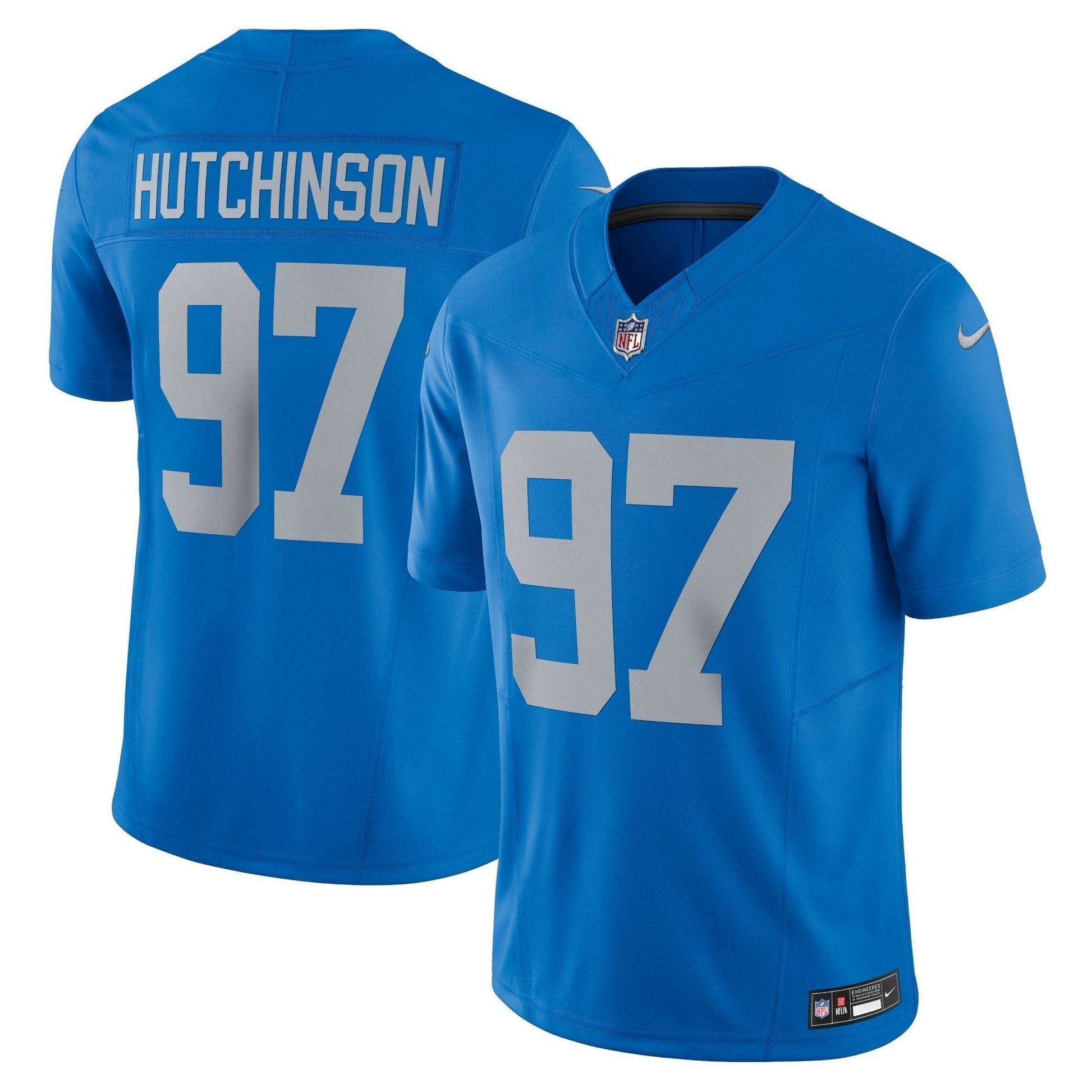 Aidan Hutchinson Detroit Lions Vapor F.U.S.E. Alternate Limited Jersey - Blue football jersey product view 1
