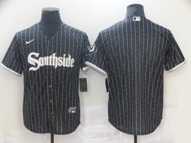 Men's Chicago White Sox Black City Connect Replica Blank Jersey1 baseball jersey product view 1