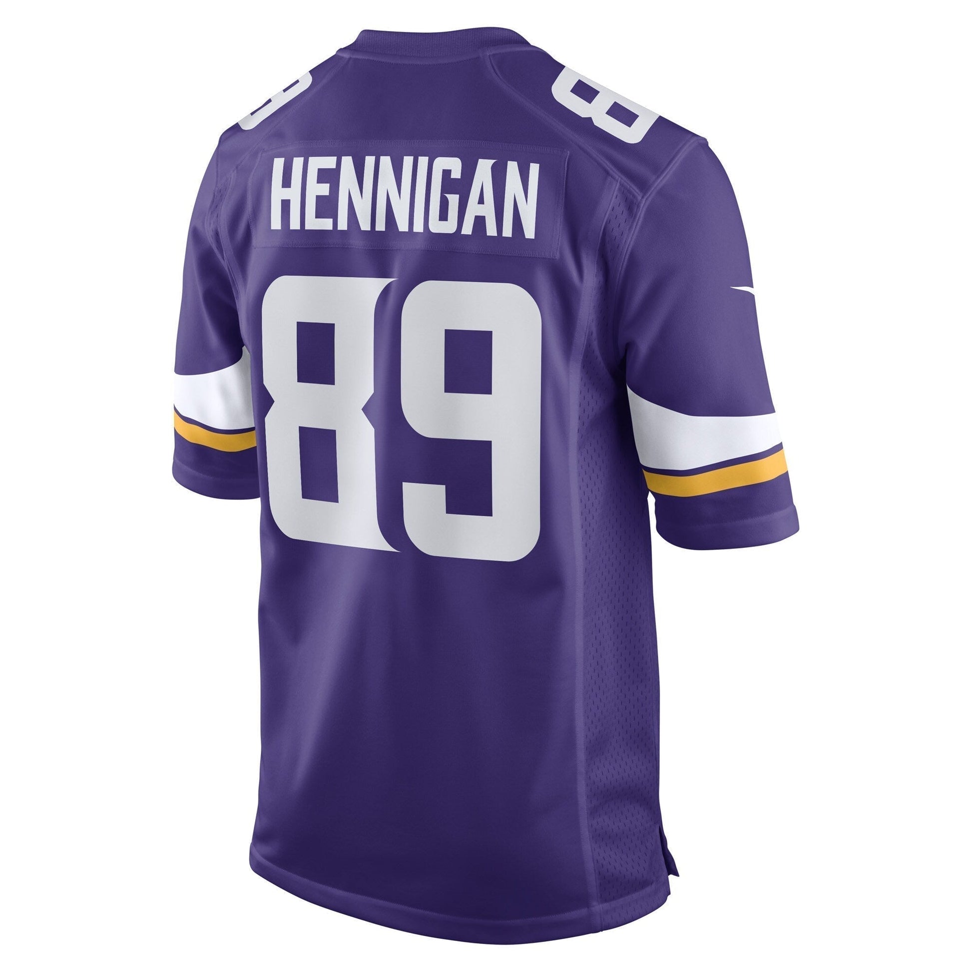 Thomas Hennigan Minnesota Vikings Game Jersey - Purple football jersey product view 3