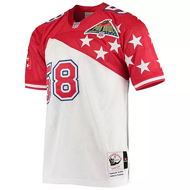 Men's Derrick Thomas White/Red AFC 1995 Pro Bowl Authentic Jersey football jersey product view 2
