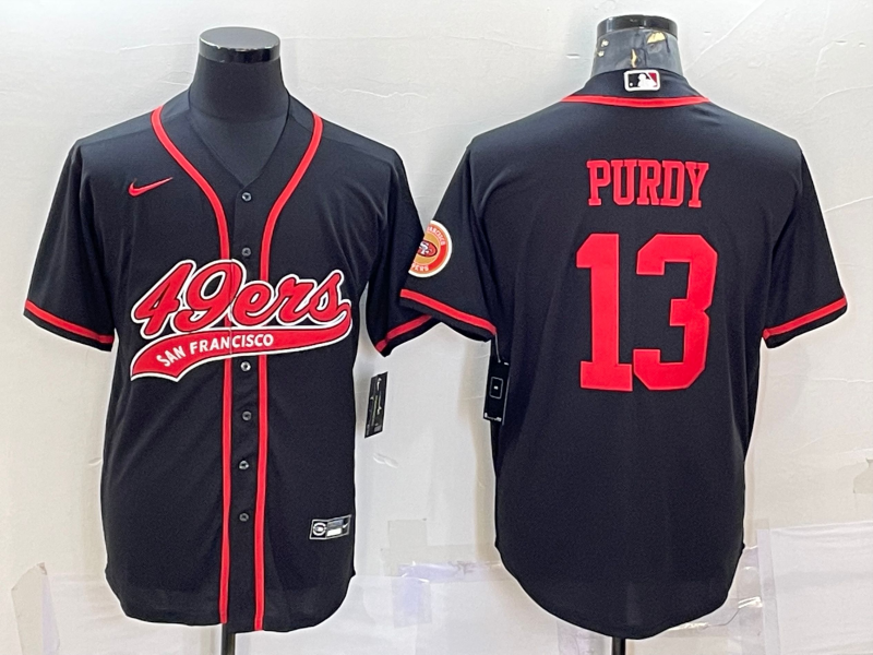 Men's San Francisco 49ers Brock Purdy Black Game Jersey Joint Edition football jersey product view 1