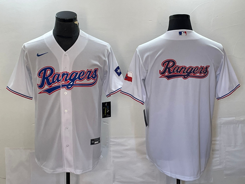 Men's Texas Rangers White Home Replica Player Jersey baseball jersey product view 1