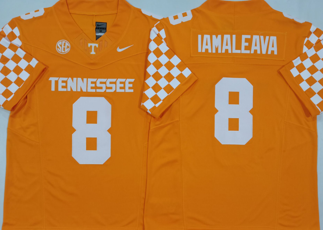 Men's Tennessee Volunteers Nico Iamaleava #8 Orange Jersey sports jersey product view 1