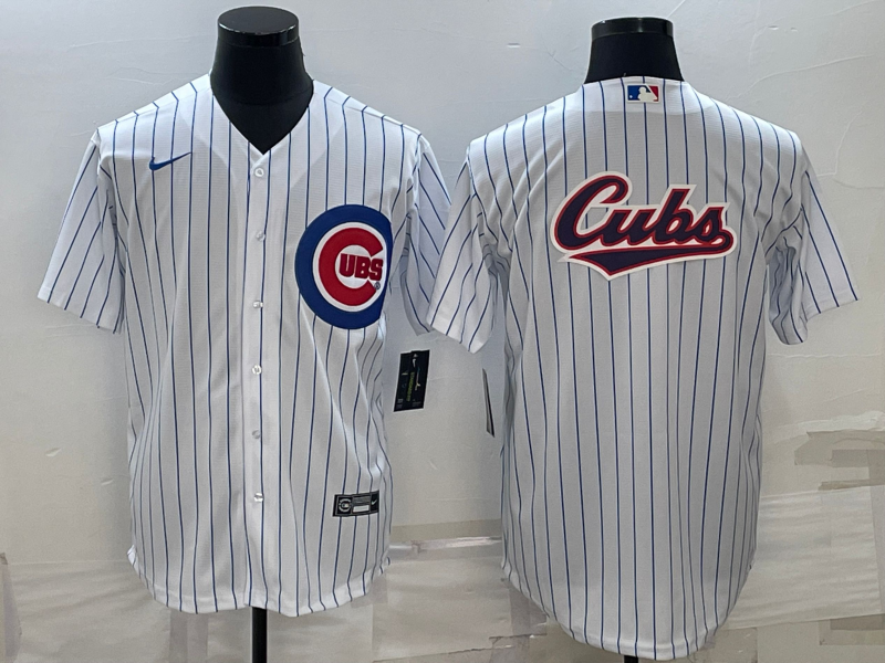 Men's Chicago Cubs White Home Replica Player Jersey baseball jersey product view 1