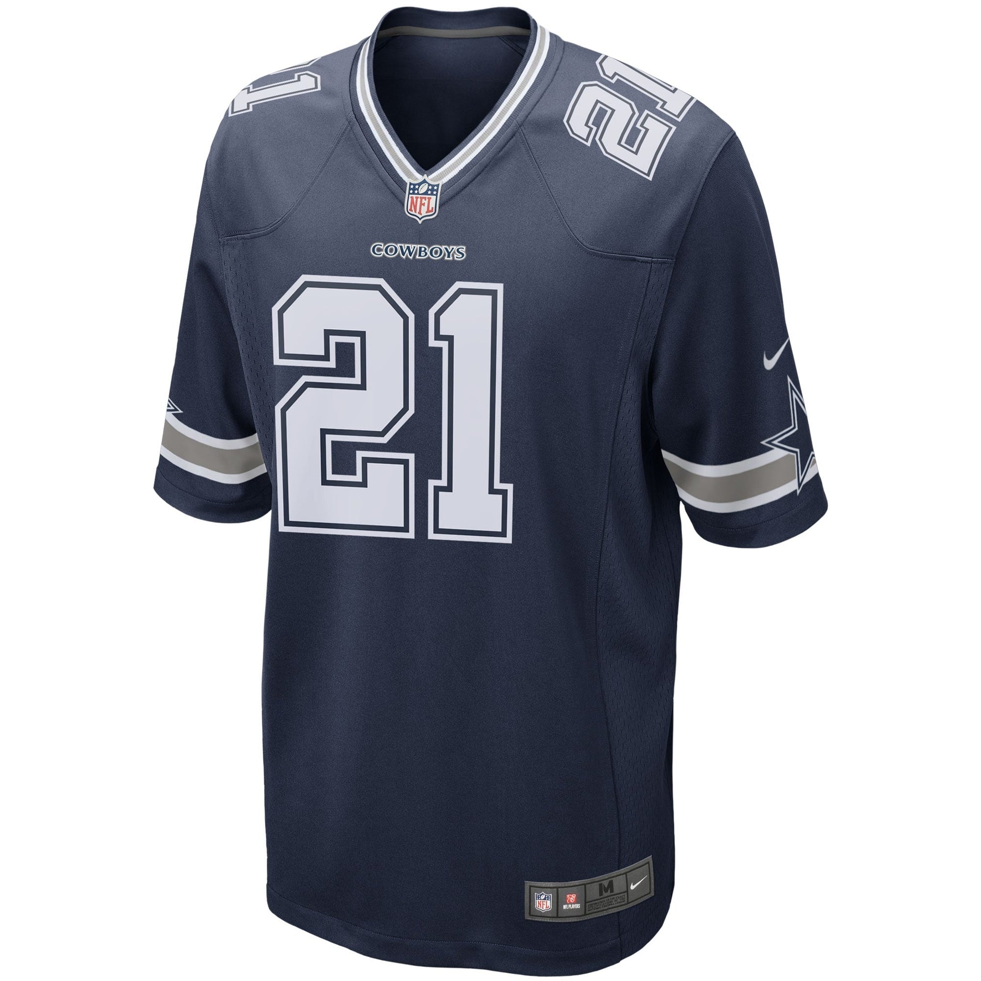 Ezekiel Elliott Dallas Cowboys Game Team Jersey - Navy football jersey product view 2