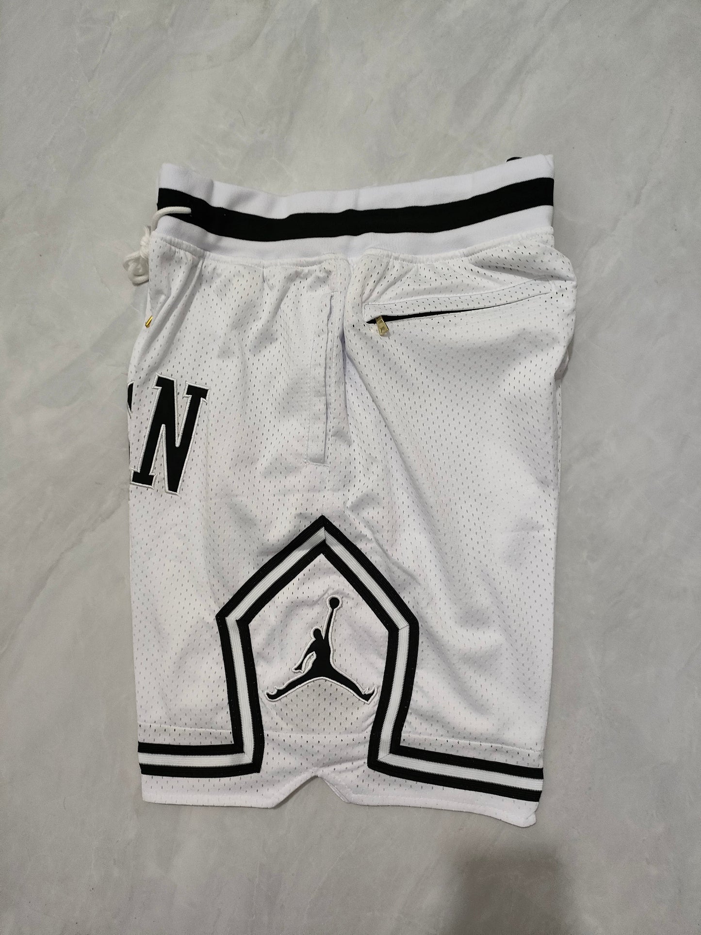 JUST DON Jordan White Pocket Shorts basketball jersey product view 3