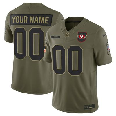 Men's San Francisco 49ers Active Player Custom Olive 2025 Salute to Service Lim football jersey product view 1