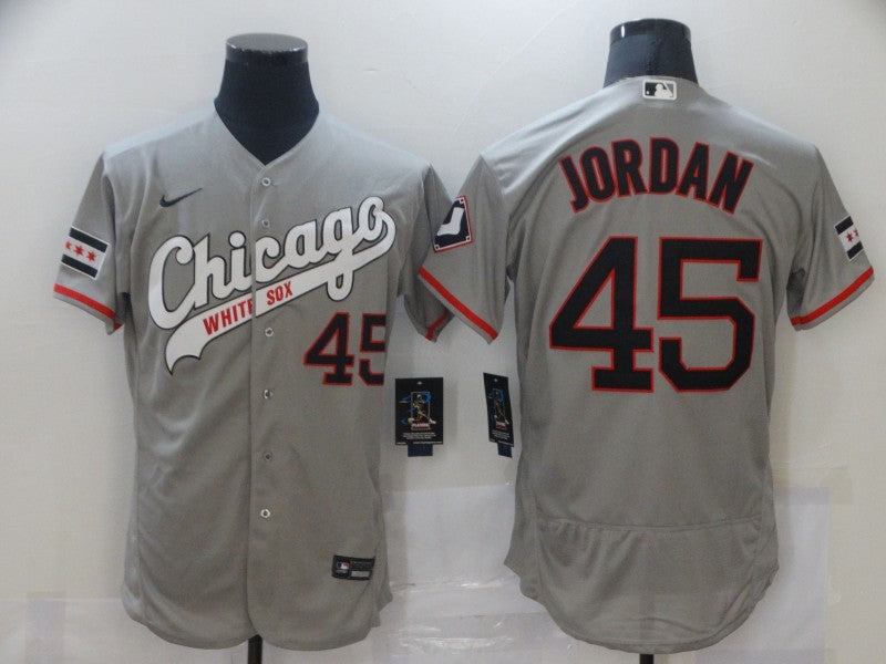 Men's Chicago White Sox Michael Jordan #45 Gray Stitched Jersey basketball jersey product view 1