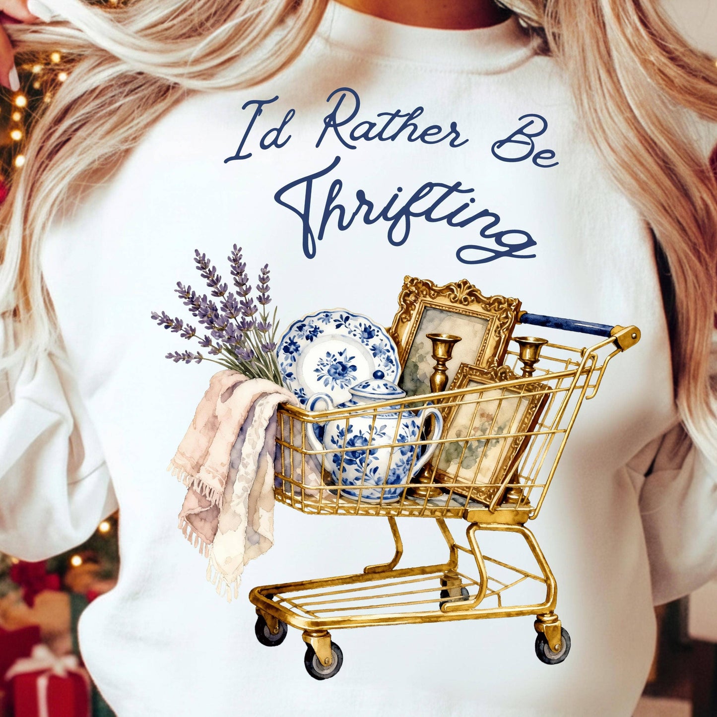 Vintage Thrift Cart Tee For Retro Resale Lover Unisex T-shirt, Sweatshirt, Hoodie, Long Sleeve Tee - T-Shirt, Sweatshirt, Hoodie