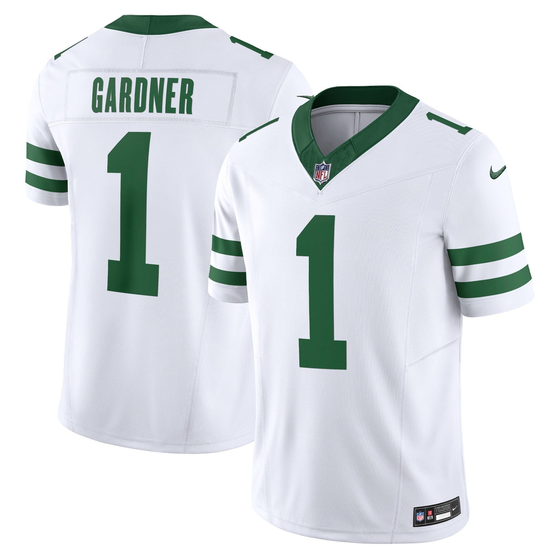 Ahmad Sauce Gardner New York Jets Vapor F.U.S.E. Limited Jersey - Legacy White football jersey product view 1