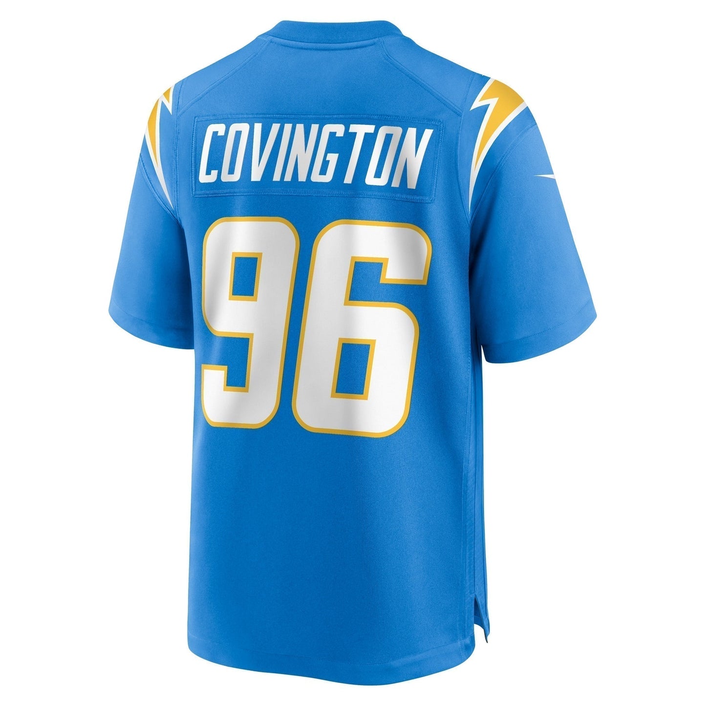 Christian Covington Los Angeles Chargers Team Game Jersey - Powder Blue football jersey product view 3