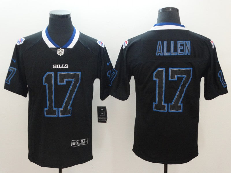 Men's Buffalo Bills Josh Allen #17 Black Alternate Game Jersey1 football jersey product view 1