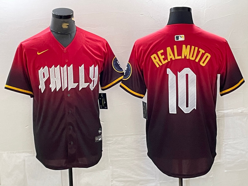Men's Philadelphia Phillies J.T. Realmuto Red 2024 City Connect Limited Player Jersey baseball jersey product view 1