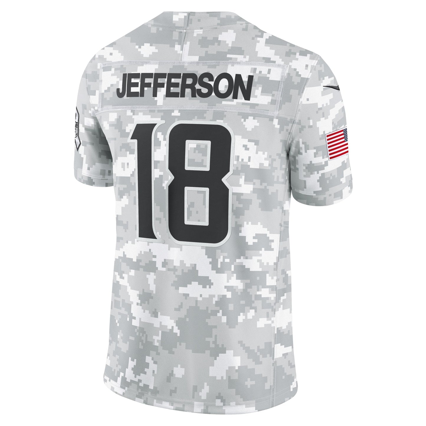 Justin Jefferson Minnesota Vikings 2024 Salute to Service Limited Jersey - Arctic Camo football jersey product view 3
