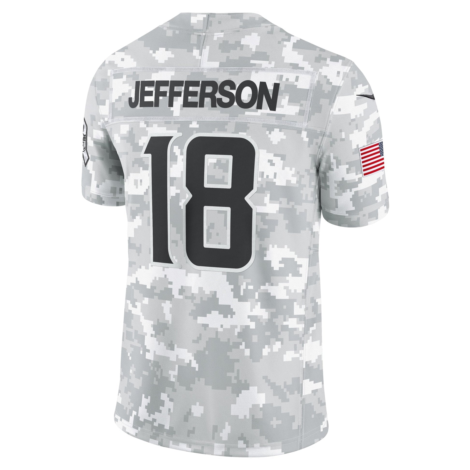 Justin Jefferson Minnesota Vikings 2024 Salute to Service Limited Jersey - Arctic Camo football jersey product view 3