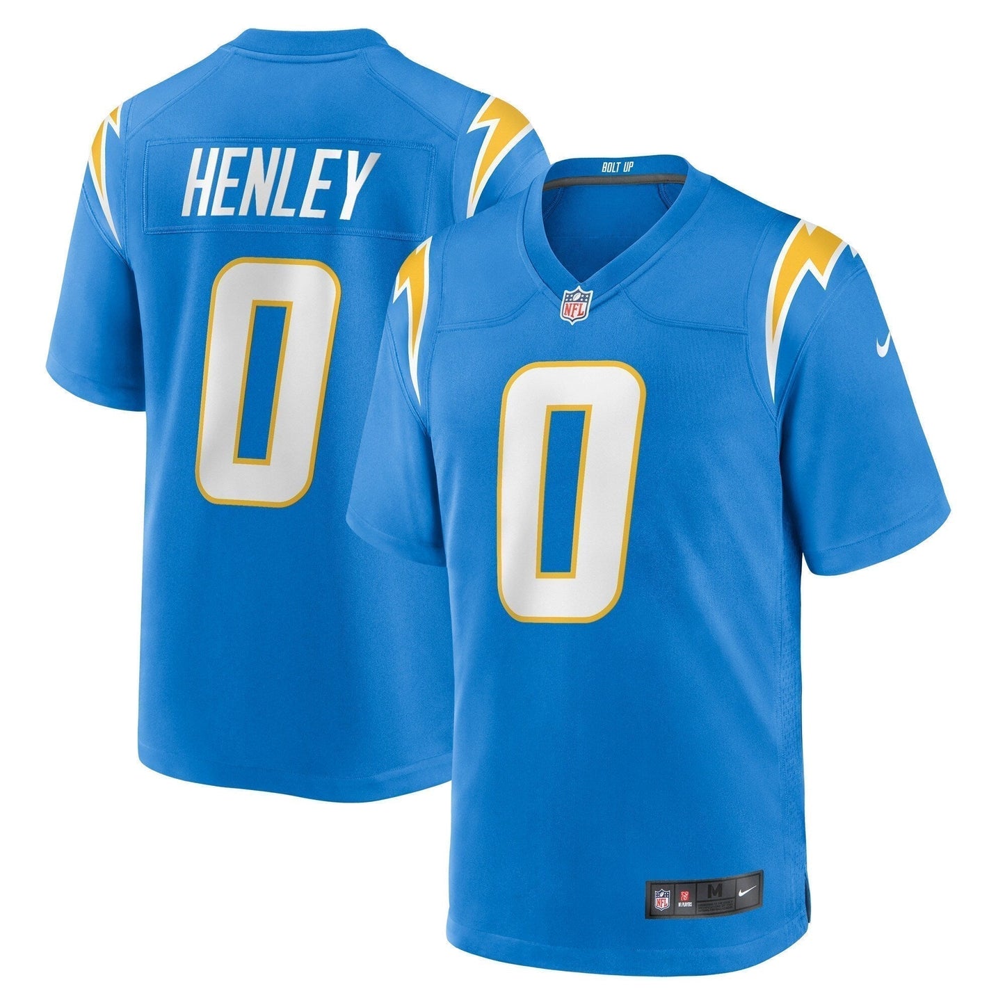 Daiyan Henley Los Angeles Chargers Team Game Jersey - Powder Blue football jersey product view 1