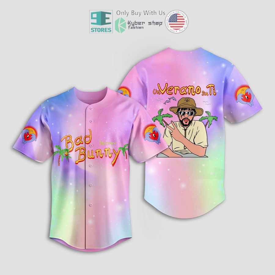 BEST Bad Bunny Un Verano Sin Ti galaxy pink Baseball Jersey Unisex T-shirt, Sweatshirt, Hoodie, Long Sleeve Tee - T-Shirt, Sweatshirt, Hoodie