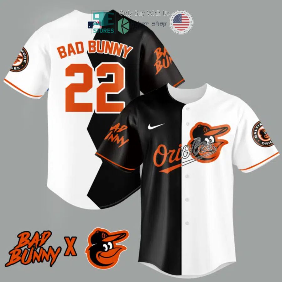 BEST Bad Bunny and Baltimore Orioles Baseball Jersey Unisex T-shirt, Sweatshirt, Hoodie, Long Sleeve Tee - T-Shirt, Sweatshirt, Hoodie