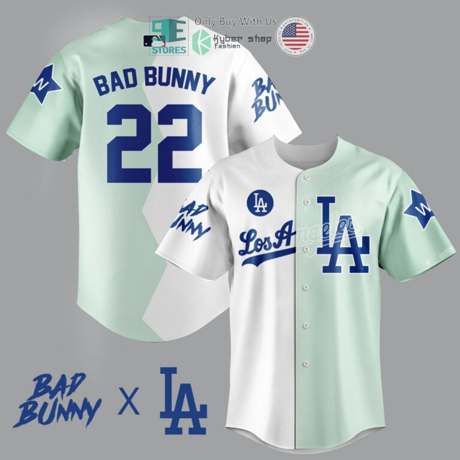 BEST Bad Bunny and Los Angeles Dodgers Baseball Jersey Unisex T-shirt, Sweatshirt, Hoodie, Long Sleeve Tee - T-Shirt, Sweatshirt, Hoodie