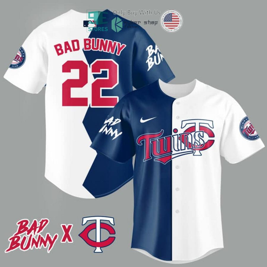 BEST Bad Bunny and Minnesota Twins Baseball Jersey Unisex T-shirt, Sweatshirt, Hoodie, Long Sleeve Tee - T-Shirt, Sweatshirt, Hoodie