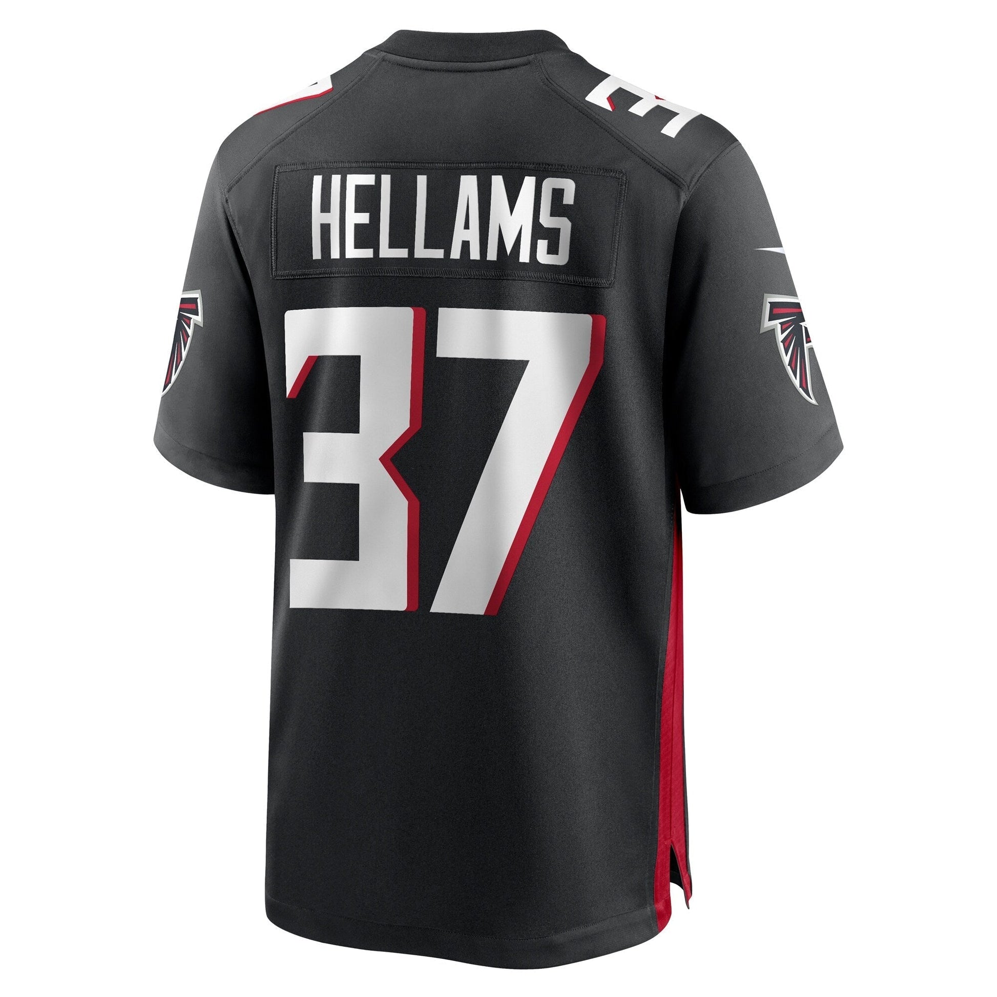 DeMarcco Hellams Atlanta Falcons Team Game Jersey - Black football jersey product view 3