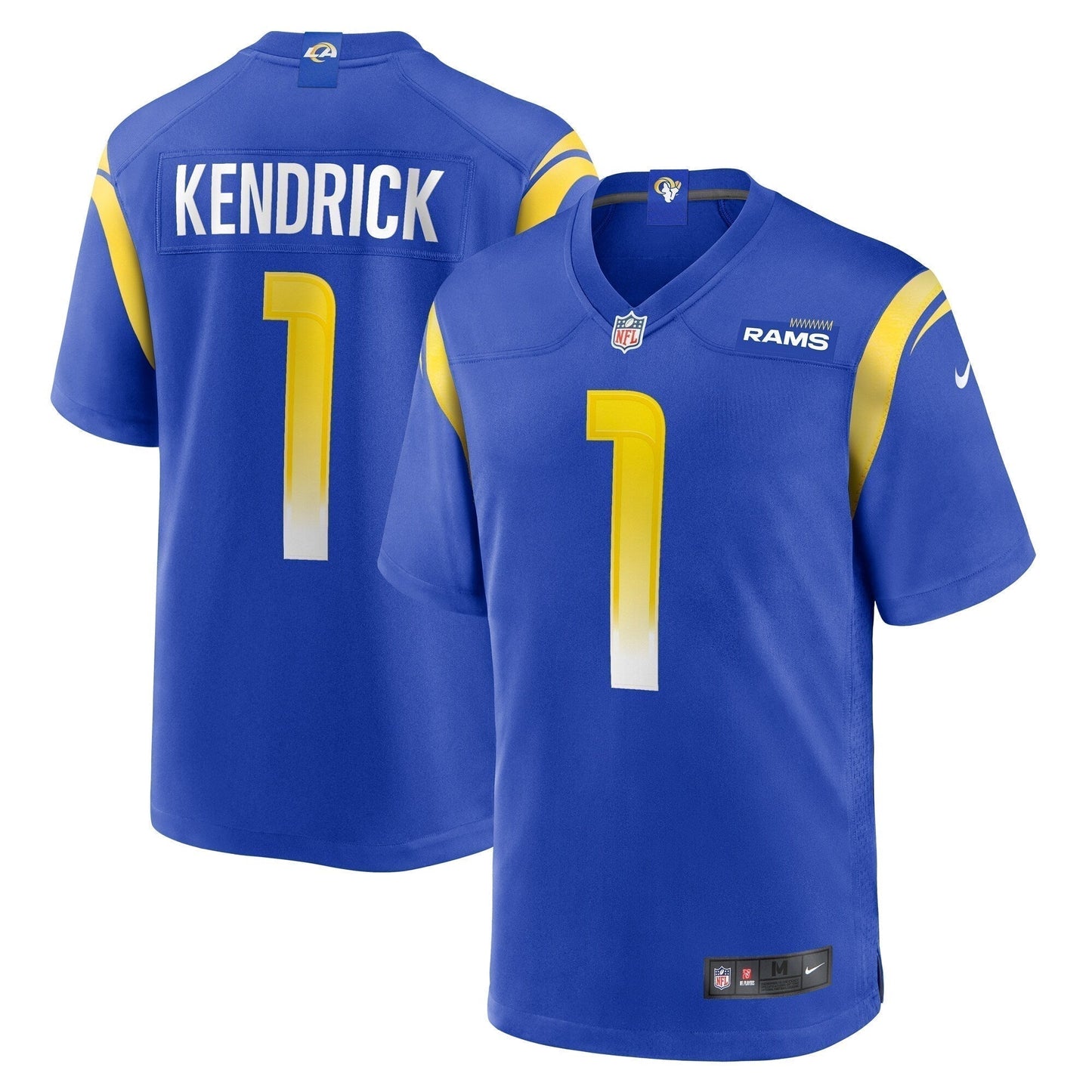Derion Kendrick Los Angeles Rams Home Game Jersey - Royal football jersey product view 1
