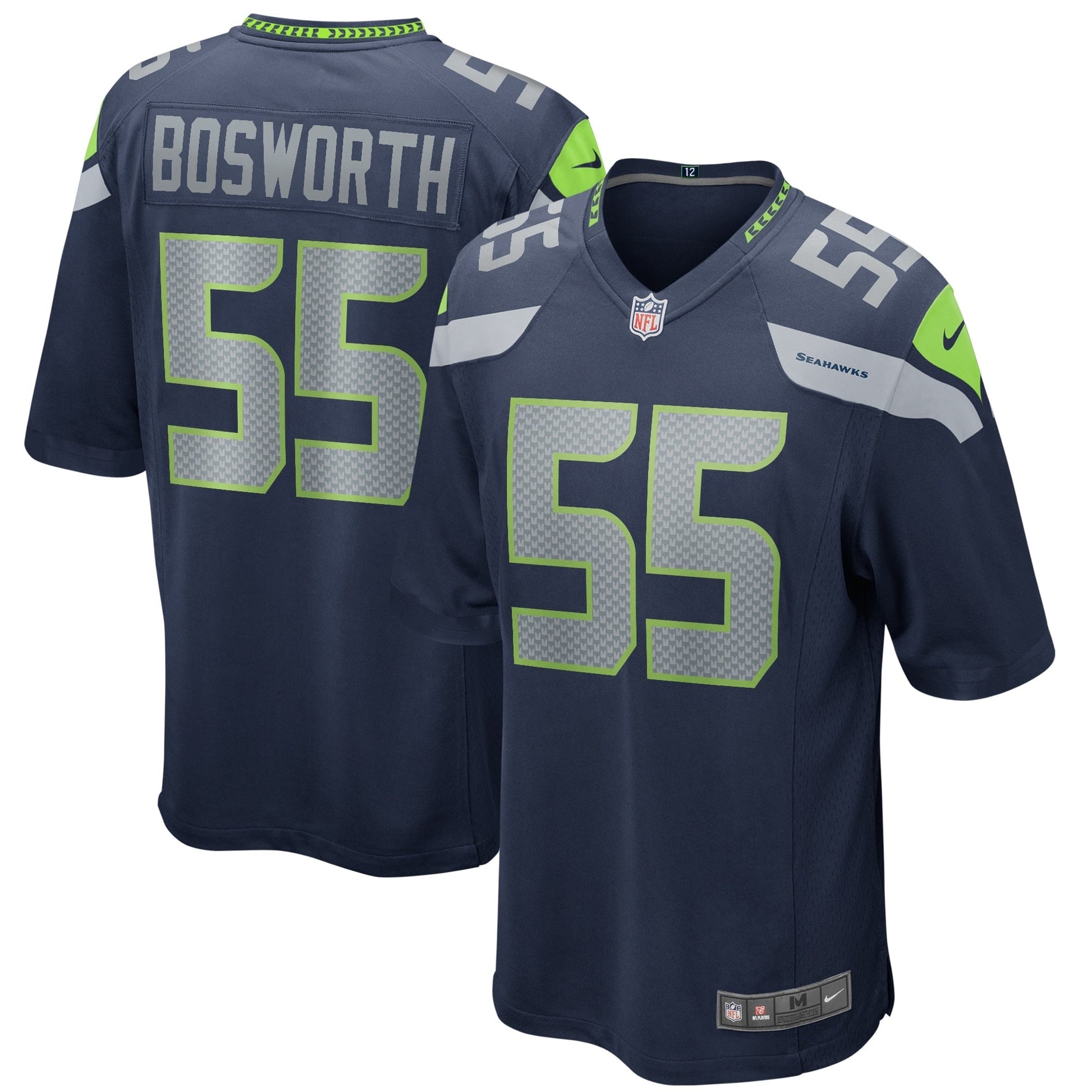 Brian Bosworth Seattle Seahawks Game Retired Jersey - College Navy football jersey product view 1