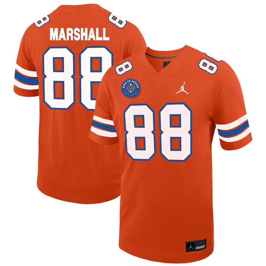 Men's Florida Gators Wilber Marshall #88 Orange Player Game Jersey sports jersey product view 1