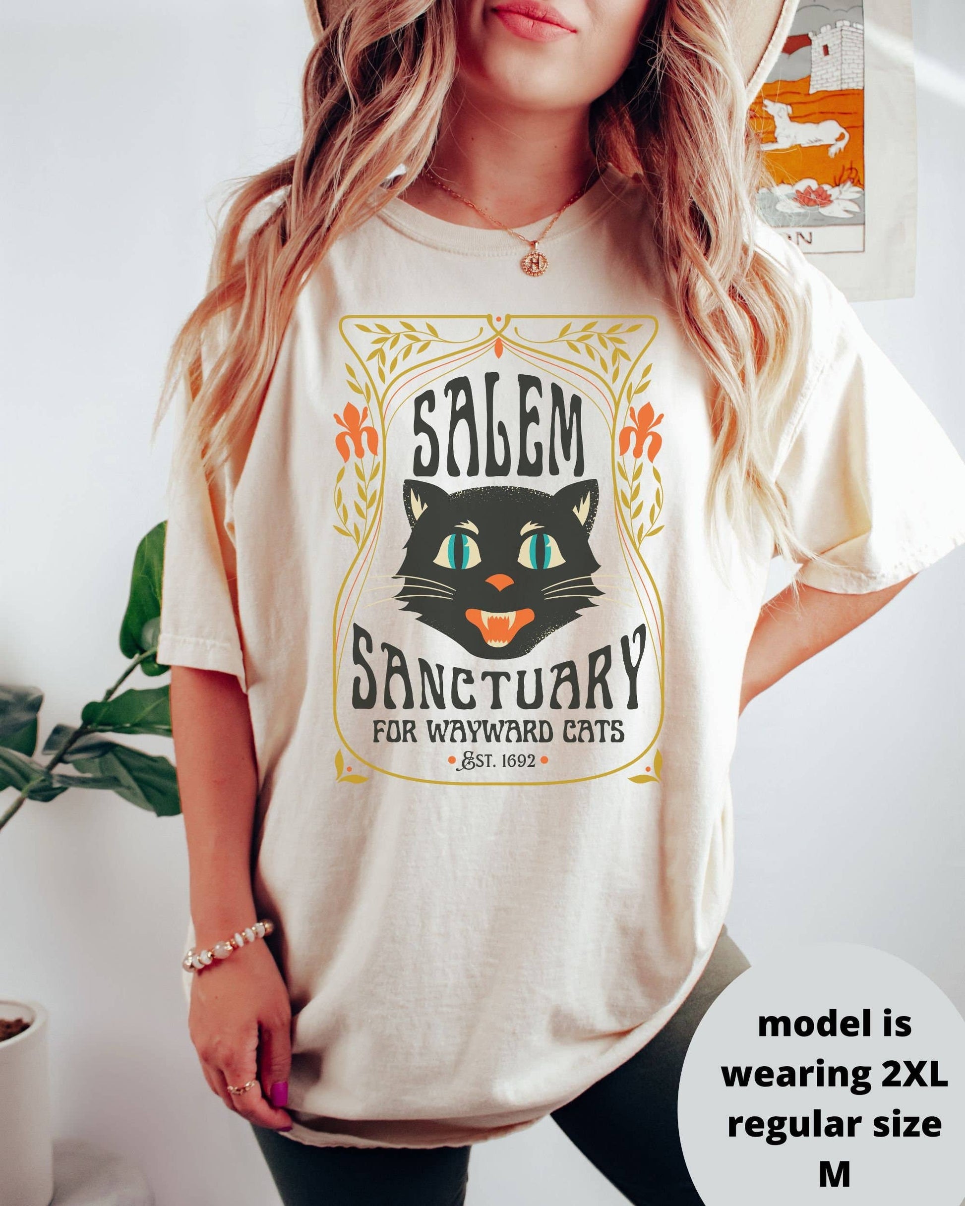 Retro Halloween Shirt  Vintage Cat Lover Spooky Fall Tee Unisex T-shirt, Sweatshirt, Hoodie, Long Sleeve Tee - T-Shirt, Sweatshirt, Hoodie