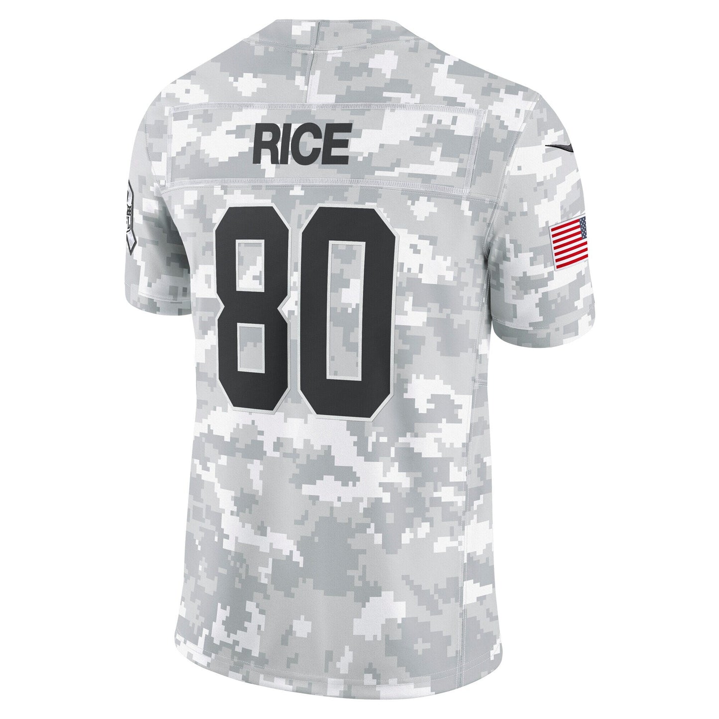 Jerry Rice San Francisco 49ers 2024 Salute to Service Retired Limited Jersey - Arctic Camo football jersey product view 3