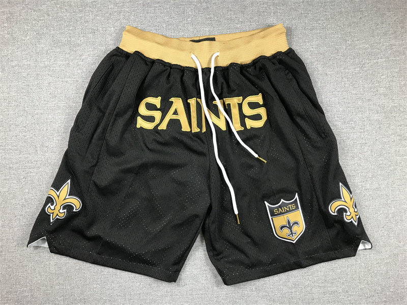 Men's New Orleans Saints Black Pocket Shorts football jersey product view 1