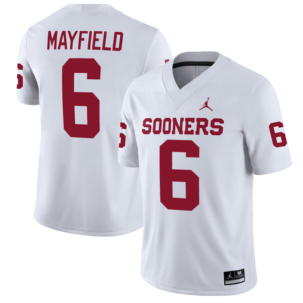 Baker Mayfield Oklahoma Sooners Alumni Player Jersey - White sports jersey product view 1