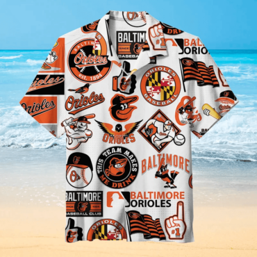 Baltimore Orioles Classic Collage Hawaiian Shirt Unisex T-shirt, Sweatshirt, Hoodie, Long Sleeve Tee - T-Shirt, Sweatshirt, Hoodie