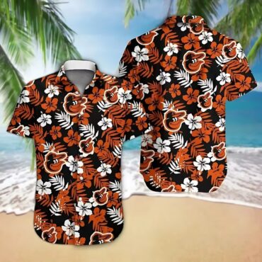 Baltimore Orioles Floral Splash Hawaiian Shirt Unisex T-shirt, Sweatshirt, Hoodie, Long Sleeve Tee - T-Shirt, Sweatshirt, Hoodie