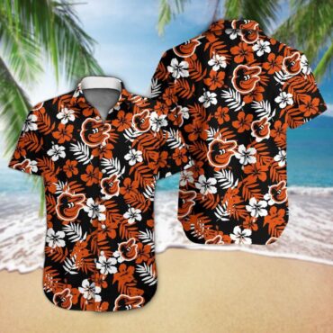 Baltimore Orioles Floral Vibes Hawaiian Shirt Unisex T-shirt, Sweatshirt, Hoodie, Long Sleeve Tee - T-Shirt, Sweatshirt, Hoodie