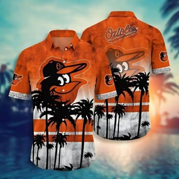 Baltimore Orioles Palm Horizon Hawaiian Shirt Unisex T-shirt, Sweatshirt, Hoodie, Long Sleeve Tee - T-Shirt, Sweatshirt, Hoodie