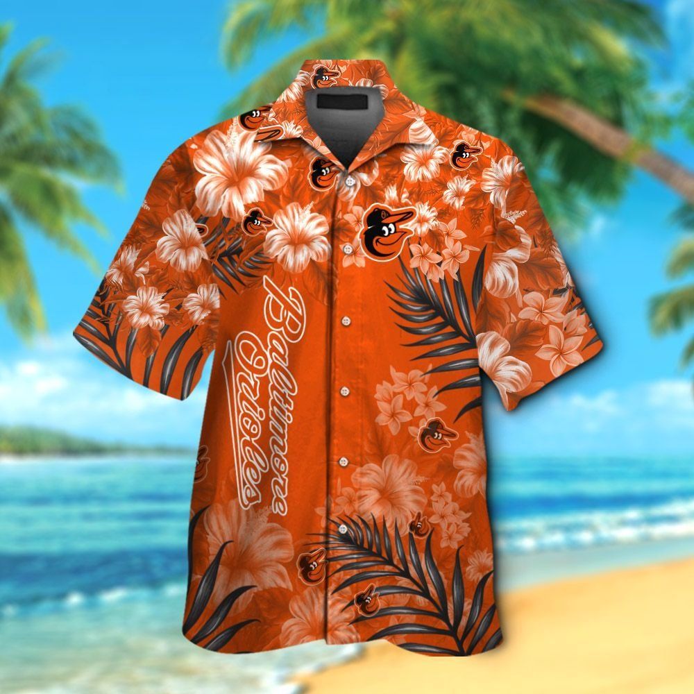 Baltimore Orioles Short Sleeve Shirt Hawaiian Tropical Elegance Design Unisex T-shirt, Sweatshirt, Hoodie, Long Sleeve Tee - T-Shirt, Sweatshirt, Hoodie